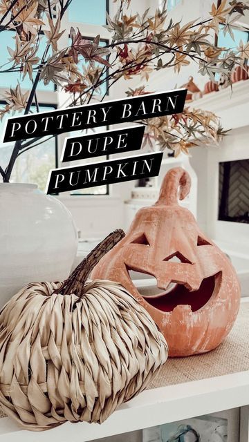 Mysha| DIY Interior Designer on Instagram: "Pottery barn dupe terracotta pumpkins for less than a quarter of the cost! 1. Use air drying modeling clay to extend the pumpkin stem. 2.paint the entire pumpkin and stem with Behr terracotta clay paint. I bought a sample and it more than covered 4 pumpkins. Sprinkle baking soda on the wet paint for added texture. 3. Mix together plaster of Paris with water to form a watery past. Paint in on the pumpkin and let it dry. If it’s too white, you can alwa Terracota Pumpkins, Diy Terra Cotta Pumpkins, Pottery Barn Terracotta Pumpkin Diy, Terracotta Pumpkin Diy, Pottery Barn Pumpkins Diy, Diy Terracotta Pumpkin, Clay Pumpkin Diy, Air Dry Clay Pumpkins, Terracotta Pumpkins