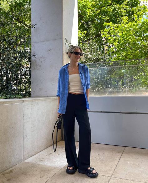 Menswear Inspired Outfit, Lucy Williams, Relaxed Trousers, Outfit Formulas, Edgy Style, Menswear Inspired, Slim Fit Pants, Spring Summer Outfits, Edgy Fashion