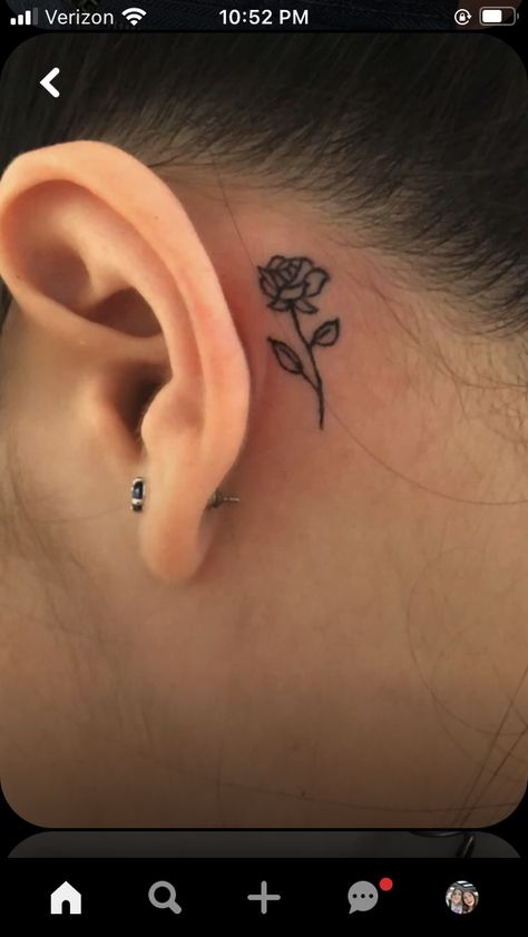 Matching Tattoos For Best Friends Behind Ear, Aunt And Niece, Matching Tats, Aunt Niece, Matching Tattoo, Matching Tattoos, Niece And Nephew, Behind Ear Tattoo, I Tattoo