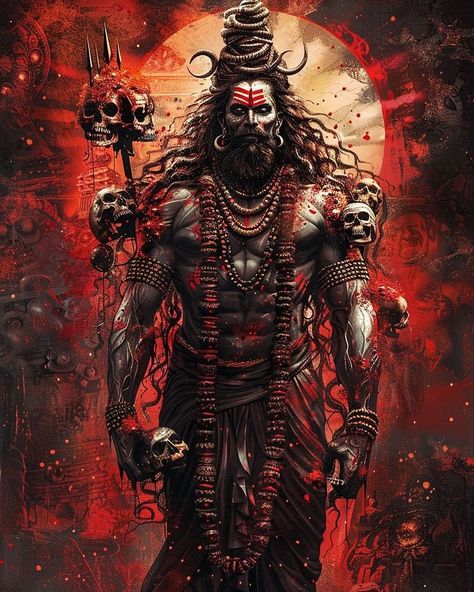 Bhairava God Art, Lord Bhairava, Photo To Cartoon Photoshop, Religious Wallpaper, Rudra Shiva, Mahakal Shiva, Shiva Tattoo Design, Aadi Shakti, God Goddess