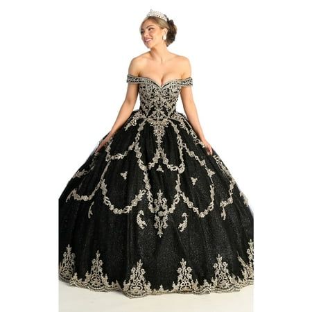 Black Quincenera Dresses, Gown Models, Plus Size Ball Gown, Train Fabric, Military Ball Gowns, Masquerade Theme, Dress Shops, Pageant Gown, Dance All Night