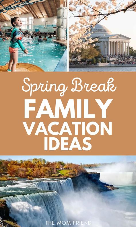 Spring break family vacation ideas. Family Friendly Vacation Destinations, Affordable Family Vacations, Family Vacation Ideas, Spring Break Vacation, Spring Break Vacations, Spring Break Destinations, Kid Friendly Activities, Spring Vacation, Family Getaways