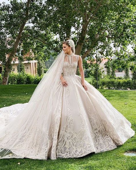 When You're Elie Saab's Daughter-in-Law, Your 4 Wedding Dresses Look Like This Eli Saab Bridal, Wedding Dress Elie Saab, Saab Wedding Dress, Lebanese Wedding Dress, Elie Saab Wedding, Wedding Dresses Canada, Eli Saab, Elie Saab Wedding Dress, Elie Saab Bridal