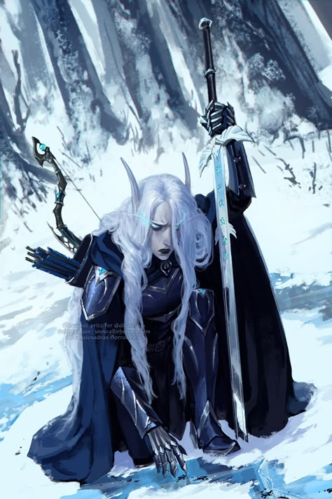 Snow Elf, Elf Art, Warcraft Art, Fantasy Portraits, Character References, Pretty Ppl, Dungeons And Dragons Characters, Dnd Art, Fantasy Inspiration