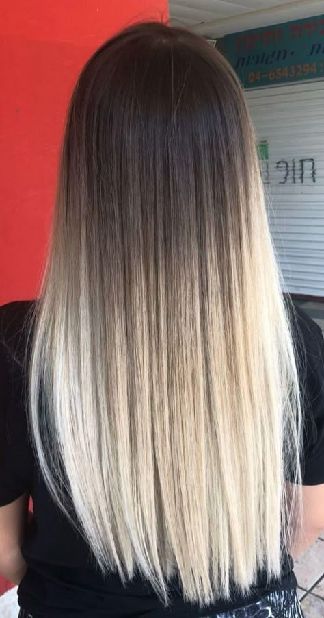 Brown To Blonde Balayage Straight Hair, Brown Hair With Blonde Ends, Air Touch Hair, Brown Hair Fade, Tmavý Blond, Brown To Blonde Ombre Hair, Dark Brunette Balayage Hair, Dark To Light Hair, Blonde Hair Tips