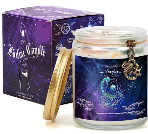 Candles With Crystals, Capricorn Aries, Calming Candles, Scorpio Gifts, Astrology Gifts, Aquarius Gifts, November Birthday Gifts, Libra Gifts, Aries Gifts