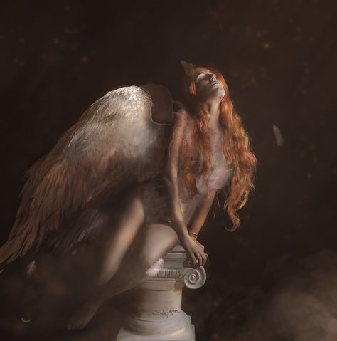 Angel Model Photography, Female Angel Aesthetic, Angel Woman Art, Angel Photoshoot Ideas, Dark Angel Photoshoot, Fallen Angel Photoshoot, Angelic Photography, Angelic Poses, Women Poses Reference