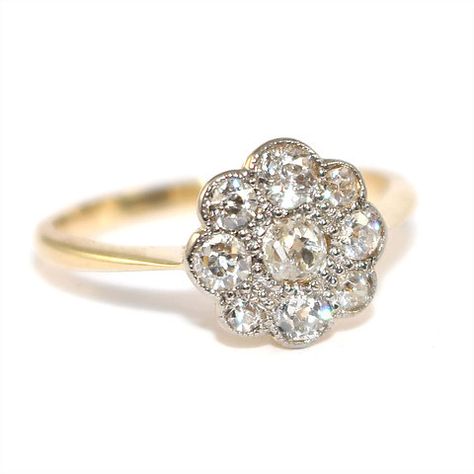 Edwardian Diamond Daisy Ring c.1910 | Thomas Glover