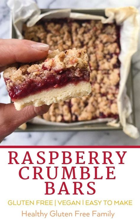 Gluten Free Raspberry Crumble Bars, Gluten Free Recipes For Breakfast Healthy, Easy Gluten Free Bars, Healthy Gluten Free Dessert Recipes, 75 Hard Dessert Recipes, Unique Desert Ideas, Gluten Free Squares And Bars Recipes, Gluten Free Bars And Squares, Sugar And Dairy Free Desserts