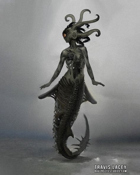 reddit: the front page of the internet Horror Mermaid, Lovecraftian Monsters, Evil Mermaids, Mythical Creature Art, Monster Ideas, Monster Artwork, Lovecraftian Horror, Eldritch Horror, Cthulhu Mythos