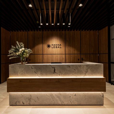 Office Reception Table Design, Reception Counter Design, Front Desk Design, Reception Area Design, Reception Table Design, Office Reception Design, Modern Reception Desk, Kedokteran Gigi, Hotel Lobby Design