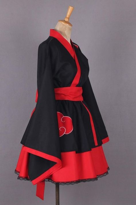 Anime Shippuden Anime-dibujos reversión sexo Kimono vestido Lolita Cosplay de Akatsuki traje de las mujeres Mujer Vestidos de estilo japonés Akatsuki Cosplay, Mode Kimono, Naruto Cosplay, Anime Cosplay Costumes, Anime Inspired Outfits, Anime Dress, Japanese Outfits, Cosplay Dress, Kimono Dress