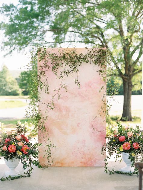 Summer Citrus Wedding, Diy Wedding Ceremony, Creative Backdrops, House Concept, Citrus Wedding, Painted Backdrops, Party Backdrops, Bridal Shower Backdrop, Summer Watercolor