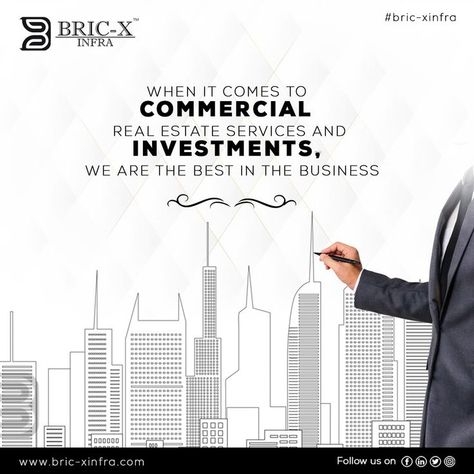 When it comes to commercial real estate services and investments, we are the best in the business. #Bricxinfra #invest #consultant #property #realestateagent #property #realestate #Thought #InvesmentwithBricxinfra #Realestatecompany #Gurgaon Real Estate Consultant, Commercial Real Estate Creative Ads, Commercial Property Ads Creative, Commercial Real Estate Marketing, Property Ad, Ads Creative Advertising Ideas, Real Estate Advertising, Real Estate Ads, Property Real Estate