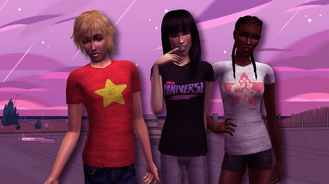 Steven Universe Shirts for Sims 2 Teens by TheMixedBagOfWhat Sims 4 Cc Steven Universe, Steven Universe Shirt, We Are The Crystal Gems, The Crystal Gems, Clothes Cc, My Sims, Sims Games, Los Sims, I Dont Know