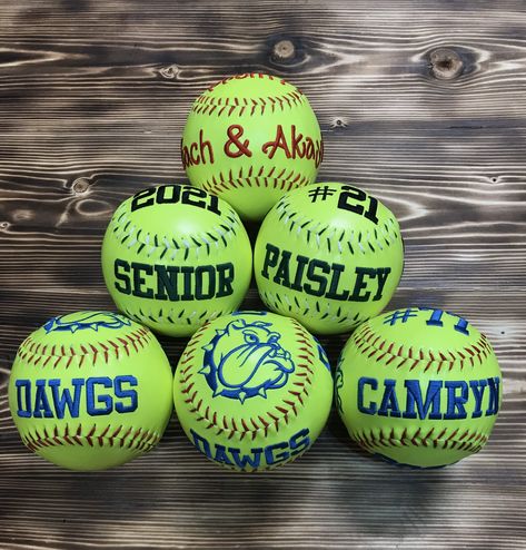 High School Softball, Senior Softball, Senior Day, Senior Night Gifts, Custom Softball, Softball Gifts, Senior Gifts, Year 5, Softball Players