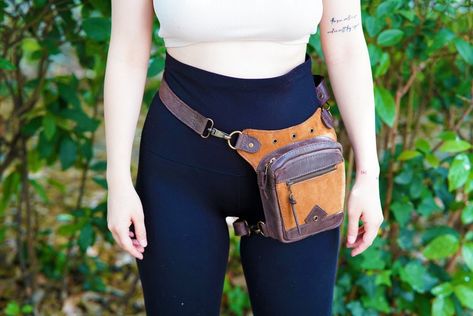 Thigh Holster Bag, Handmade Leather Work, Thigh Bag, Thigh Holster, Running Bag, Holster Bag, Leg Bag, Carpet Bag, Leather Fanny Pack