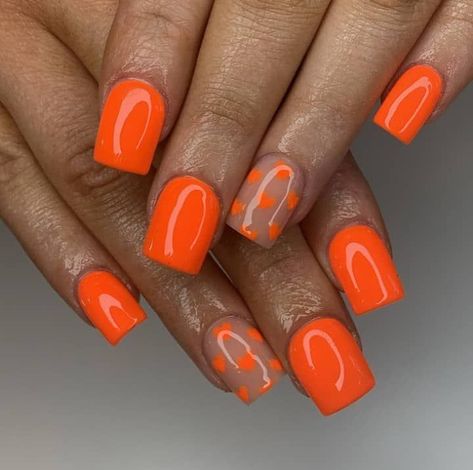 Visit Blog for more neon orange nails with design. Explore these neon orange nails, neon orange nails acrylic, neon orange nails designs and neon orange nails summer colors. These make for amazing neon orange nail ideas. Find more cute neon orange nails summer colors, neon nail designs, neon nails designs, neon nail ideas bright colors or neon acrylic nail. Try these neon nail art, summer nail neon or neon nail art summer today cause you'll love. Orange Sns Nails Designs, Neon Orange Gel Nails Short, Short Orange Nail Ideas Summer, Orange Gel Nails Summer, Orange Nails Summer Neon, Orange Gel Nails Short, Neon Nail Art Summer, Bright Orange Nails With Design, Nail Ideas Bright Colors