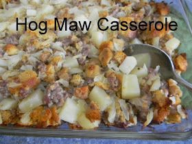 As a lover of one pot meals, this recipe from my friend Regina S. has become a favorite - for the cook and the family. I cube bread c... Pig Stomach Recipe, Hog Maw Recipe, Hog Maws, Hillbilly Food, Appalachian Recipes, Cabbage Dishes, Potatoes Casserole, Southern Cooking Recipes, Meat And Potatoes