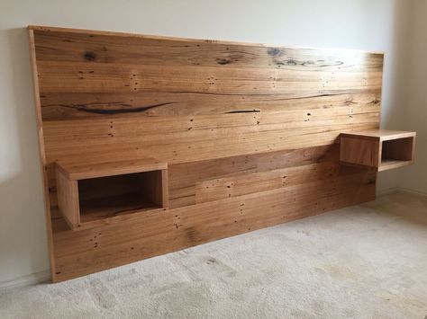 Bed Headboard Diy, Bedroom Bed Headboard, Headboard Diy, Head Boards, Timber Beds, Murphy Bed Plans, Diy Bed Frame, Diy Headboards, King Size Bed Frame