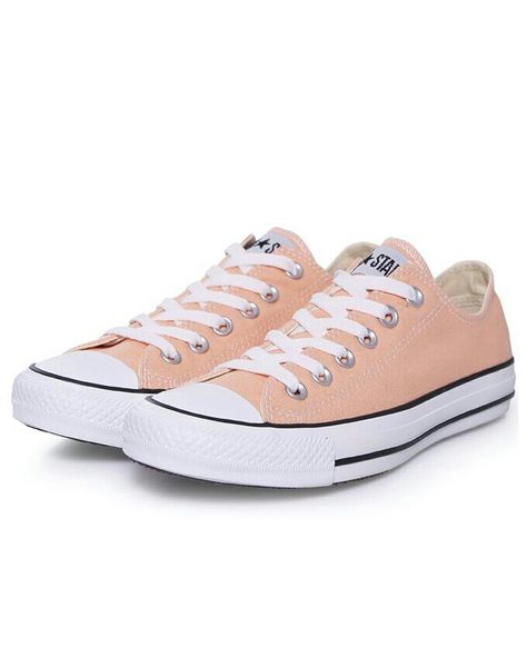 peach color converse. :) Peach Sneakers, Converse Photography, Colored Converse, Orange Converse, Peach Shoes, Shoes Sneakers Converse, Trainers Converse, Shoes Star, Orange Star