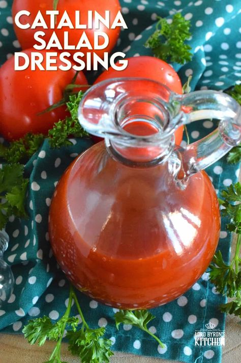 Catalina Salad Dressing - Lord Byron's Kitchen Catalina Salad, Russian Salad Dressing, Catalina Salad Dressing, Catalina Dressing, Quick Chicken Dinner, Salad Dressing Recipes Healthy, Russian Dressing, Salad Dressing Recipes Homemade, Tossed Salad