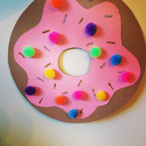 Letter "D" is for donut! Donuts Crafts Preschool, Donut Art For Preschool, Letter D Donut Craft, Letter D Fine Motor Activities, Donut Crafts Preschool, Donut Crafts For Preschoolers, Doughnut Crafts For Kids, D Is For Donut Craft, D For Donut Craft