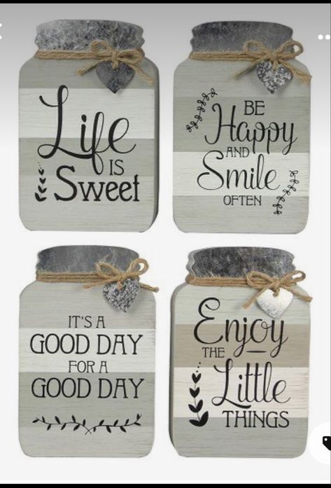 Plywood Door, Stary Papier, Mason Jar Door Hanger, Mason Jar Sign, Decorated Bottles, Door Signs Diy, Paint Parties, Farmhouse Crafts, Jar Ideas