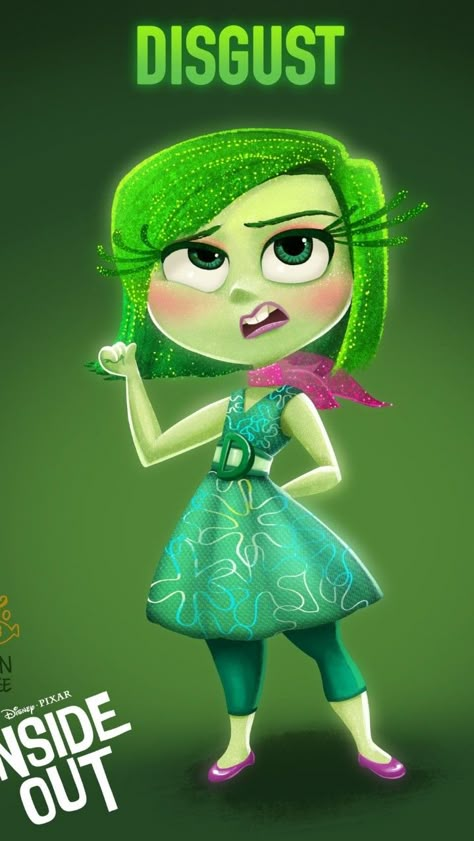 Disgusted Inside Out, St Patricks Day Pictures, Joy Inside Out, Princesas Disney Anime, Hello Kitty Wallpaper Hd, Movie Inside Out, Inside Out Characters, Pinup Art, Disney Inside Out