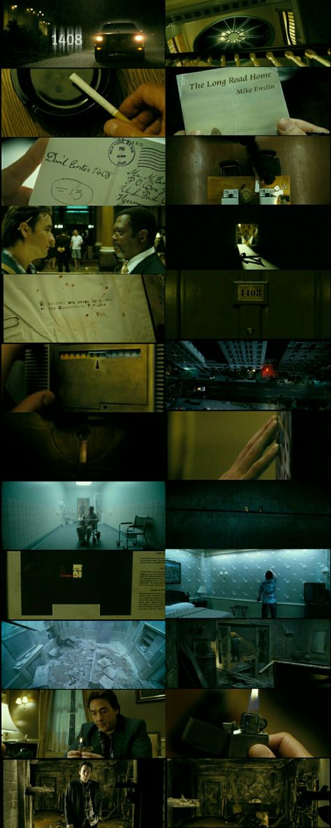 1408 (2007) Directed by Mikael Håfström Film Grading Reference, Best Cinematography Shots, Movie Mood Board, Movie Frames Cinematography, 1408 Movie, Best Cinematography Movies, Film Making Aesthetic, Movie Stills Cinematography, Film Stills Cinematography