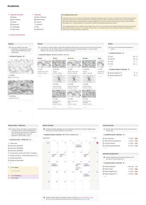 Academia - Notion Hub for University Students Student Planner Organization, University Organization, Student Dashboard, Life Planner Organization, School Template, Notion Templates, Notion Template, Social Media Planner, Class Notes