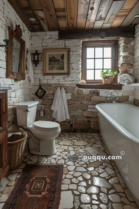 Small Cottage Bathroom, Rustic Showers, Cottage Witch Aesthetic, Small Attic Bathroom, Apartment Ideas Living Room, Kitchen Work Station, English Cottage Interiors, Tile Ideas Bathroom, Second Bathroom