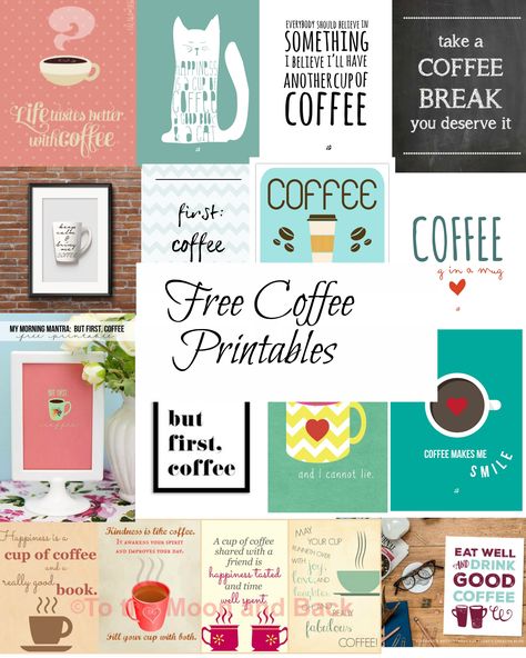 Bless the people that make all these awesome printables! Aren’t they wonderful? Such a thrifty way to decorate. There’s so many great ones out there for every occasion, holiday, season,… Kitchen Printables, Coffee Printables, Coffee Area, Coffee Cart, Home Coffee Stations, Pretty Printables, Home Coffee Bar, Coffee Carts, Tea Bar