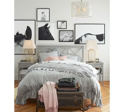 Pottery Barn Pendant Lighting Fixtures - Marina Drum Pendant Light - Home Decor ideas via Frosted Blog  #potterybarn #pendantlight #lighting #homedecor Horse Bedrooms, Equestrian Room, Horse Bed, Equestrian Bedroom, Girl Horse Room, Horse Girls Bedroom, Horse Room Decor, Horse Themed Bedrooms, Pottery Barn Bedrooms