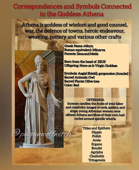 Athena Correspondences, Athena Offerings, Hellenistic Paganism, Athena Altar, Goddess Neith, Athena Greek Goddess, Athena Goddess Of Wisdom, Goddess Symbols, Goddess Of Wisdom