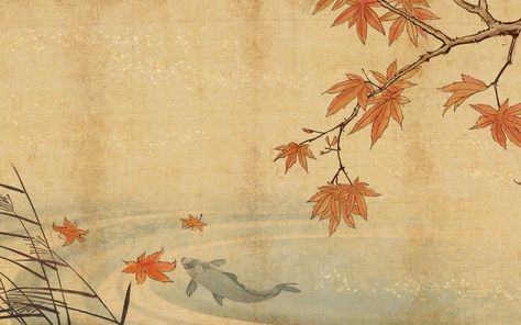 Japanese Painting Wallpaper | Japanese Art Wallpapers - Wallpaper Cave Wallpapers Paintings, Koi Wallpaper, Painting Desktop, Painting Wallpapers, Wallpaper Painting, Asian Wallpaper, Japanese Background, Kubo And The Two Strings, Japan Graphic Design