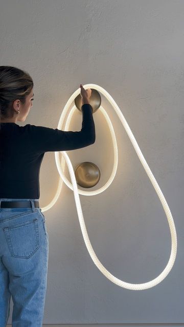 Luke Lamp Co. on Instagram: "We’re big fans of making the Shield Sconce your own 💫 . . . . . . #lukelampco #sconce #wallsconce #wallartdecor #ledlighting #homelighting #lightingideas #designinspo #interiordesignideas #lightinginspiration #lightinginspo #ropelight #customlighting #luxurylighting #lightingdesign #lightingdesigner" Luke Lamp Co, Luke Lamp, Rope Light, The Shield, November 2, Luxury Lighting, Lighting Inspiration, Custom Lighting, Tv Wall