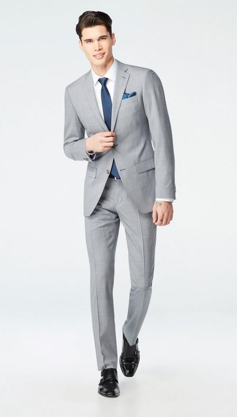 Shop hundreds of custom men's suits online at INDOCHINO.com. Create your own made to measure suit personalized for you. FREE Shipping on orders $150+. Graduation Suit, Grey Mens Suit, Suit For Men Wedding, Gray Suits, Summer Suits Men, Grey Suit Men, Diesel Jeans Mens, Made To Measure Suits, Light Grey Suits