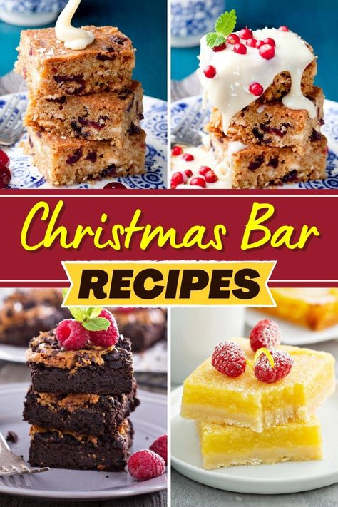 Don't waste your time with cookies this year. Make these easy and impressive Christmas bar recipes instead. They're sweet, quick, and ideal for parties! Easy Holiday Bars, Christmas Cookie Bars Recipes Easy, Holiday Cookies And Bars, Xmas Bars And Squares, Christmas Dessert Bars Recipes, Christmas Cookies And Bars, Christmas Squares And Bars Holidays, Christmas Bar Cookies Recipes, Christmas Bars Recipes