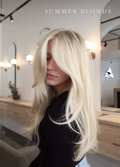 Scandinavian Blonde, Rooted Blonde Hair, Beach Blonde Hair, Rooted Blonde, Blonde Hair Goals, Ice Blonde Hair, Perfect Blonde Hair, Bright Blonde Hair, Bonded Hair Extensions