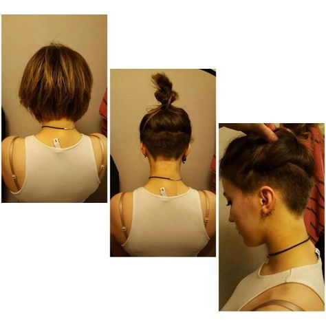 Choppy undercut bob More Aline Bob Undercut, Choppy Bob Undercut, Medium Haircut With Undercut For Women, Undercut Bob Haircut Hidden, Short Shag With Undercut, Short Bob Undercut Hairstyles, Choppy Bob With Undercut, Undercut Bob Haircut For Fine Hair, Long Bob With Undercut