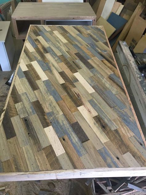 Scrap Wood Table, Pallet Wood Table Top, Adding Wood Planks To Table Top, Chevron Top Table, Herringbone Pallet Table, Wood Table Modern, Reclaimed Wood Table Top, Pallet Table Diy, Wood Table Rustic