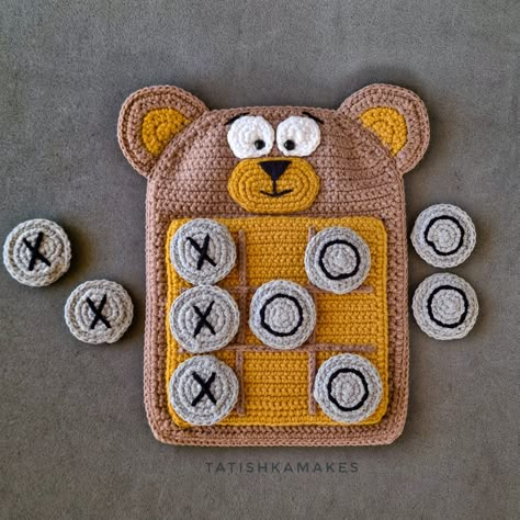 Tic-tac-toe Crochet Pattern ➡️   #amigurumi #crochet #amigurumipatterns #crochetpatterns #handmade #crafting Crochet Game, Amigurumi Today, Crochet Lovers, Tic Tac Toe, Tic Tac, Craft Time, Amigurumi Free Pattern, Crochet For Kids, Diy Fabric