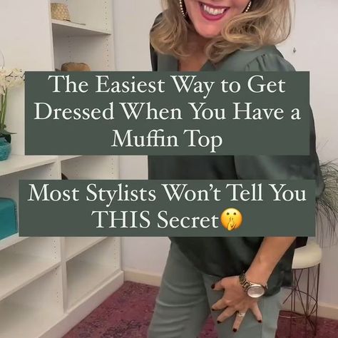 OK, OK, I get it. The Front tuck isn’t for everyone. So here are 2 ways you can style your top while still keeping the tummy covered. 1/… | Instagram How To Dress A Muffin Top, Dressing An Apron Belly, Layering Sheer Tops Outfit, Outfits To Hide Muffin Top, Muffin Top Outfits, How To Dress Up A Tshirt, Big Tummy Outfits For Women, Easy Going Out Outfits, Front Tuck Shirt