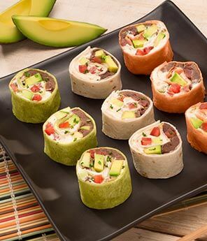 Avocado Appetizers, Mexican Sushi, Chipotle In Adobo, Avocado Appetizer, Refried Black Beans, Avocados From Mexico, Recipe Mexican, Football Snacks, Whats For Lunch