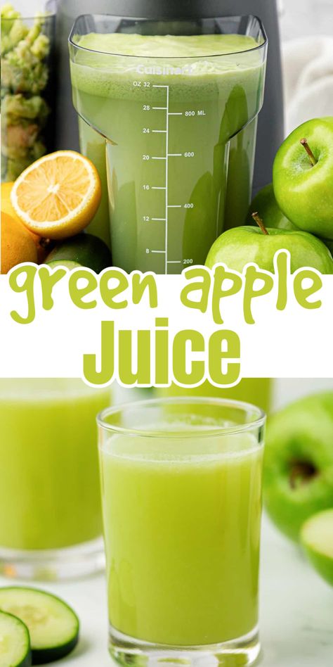 This green apple juice recipe is perfect for beginners or anyone who loves juicing. It is made with just green apple, cucumber, and lemon. A hydrating and delicious recipe that you can enjoy immediately or make a day or two ahead! Easy Crock Pot Pasta, Green Apple Recipes, Green Apple Juice, Apple Juice Recipe, Juicing Recipe, Vegan Breakfast Burrito, Apple Drinks, Cucumber Juice, Green Juice Recipes