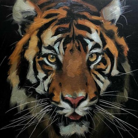 Acrylic Tiger Painting, Big Cat Painting, Oil Animal Painting, Tigers Painting, Tiger Acrylic Painting, Painting Of Tiger, Tiger Art Drawing, Tiger Oil Painting, Tiger Paintings