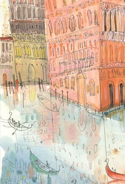 Clare Caulfield, Otto Schmidt, Uk Artist, Sketchbook Inspiration, Urban Sketching, Venice Italy, Illustration Inspiration, Artsy Fartsy, Painting & Drawing