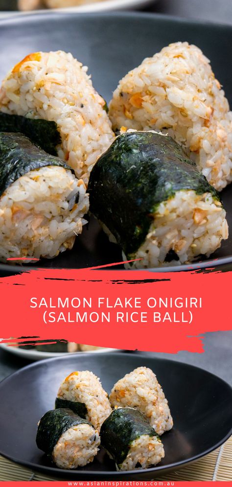 Tuna Mayo Onigiri Recipe, Salmon Onigiri Recipe, Onigiri Salmon, Salmon Rice Balls, Tuna Mayo Onigiri, Salmon Mayo, Recipes Hamburger Meat, Salmon Onigiri, Onigiri Filling