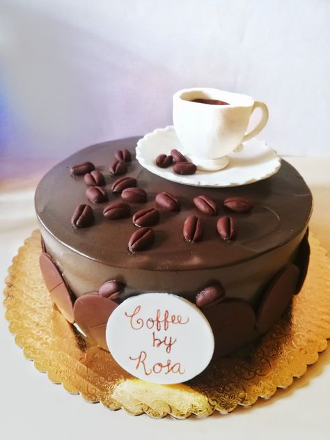 Coffee Cake Design, Coffee Birthday Cake, Cofee Cake, Coffee Birthday, Birthday Cake Design, Coffee Instagram, Chocolate Cakes, Cake Designs Birthday, Cake Decor